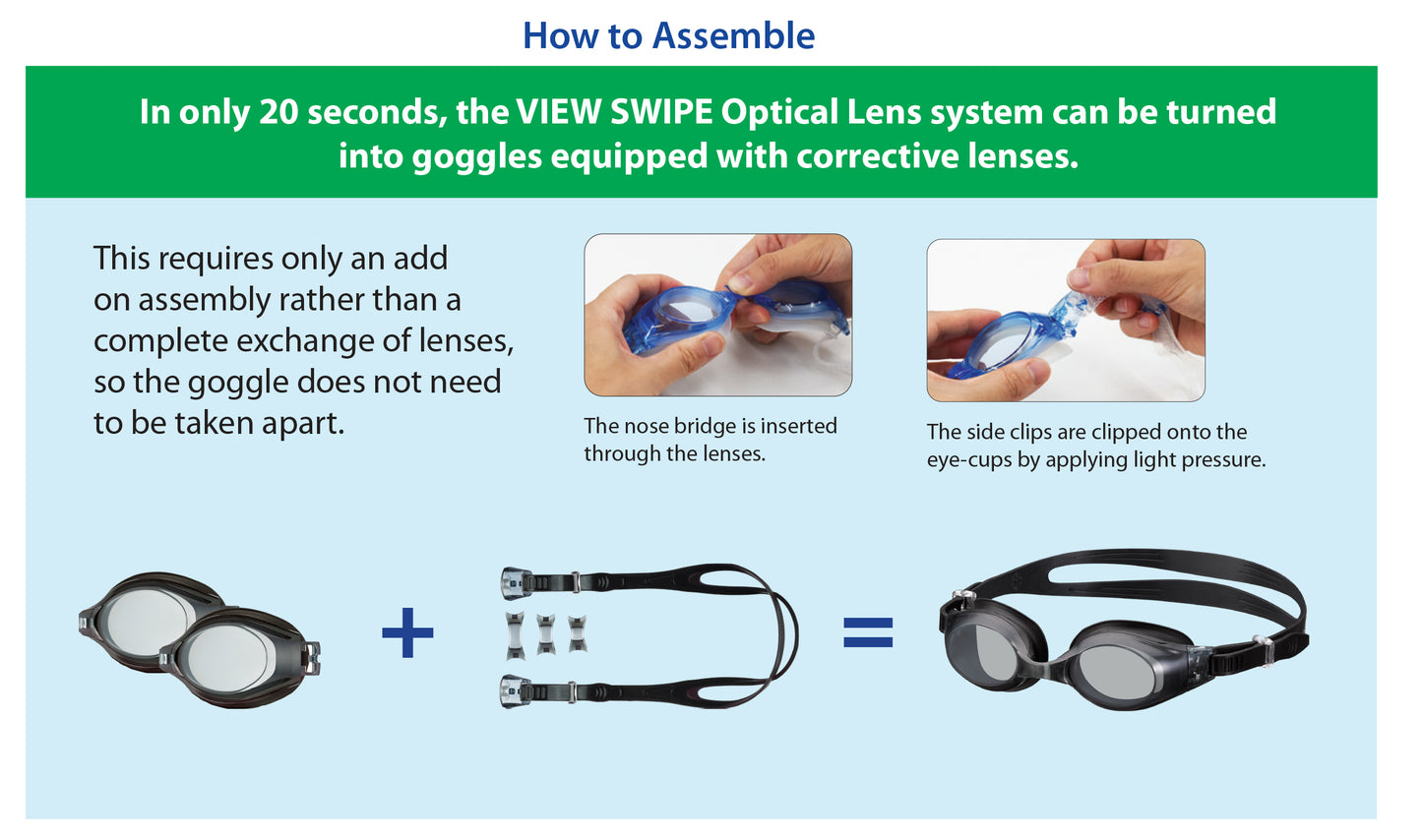 Children's Prescription Goggles Parts Kit